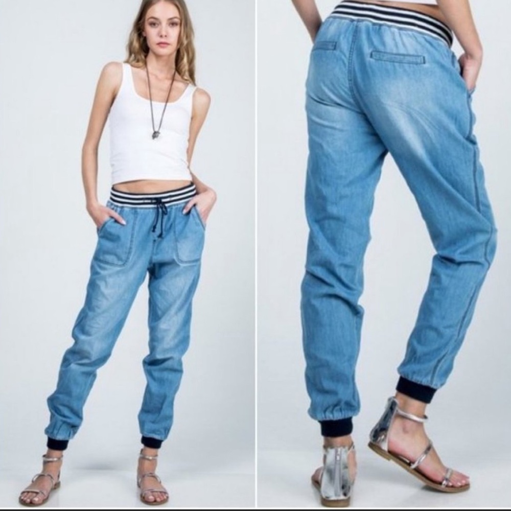 ❗️LAST ONE ❗️Denim Jogger Pants - Picture 3 of 3